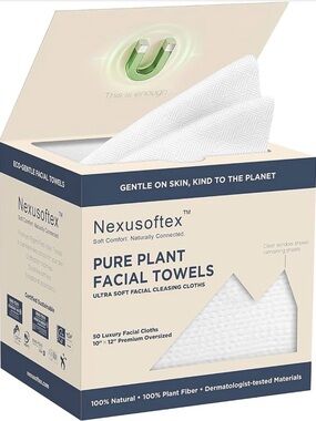 Pure Plant Facial Towels - White